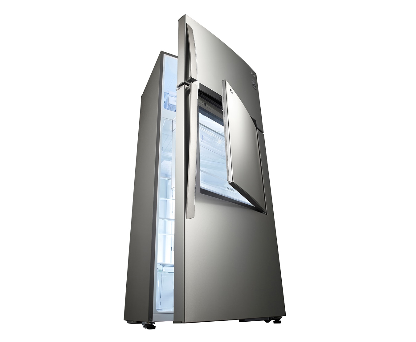 LG 510L STAINLESS STEEL VCM TOP FREEZER WITH DOOR-IN-DOOR™, GC-D512HLAL